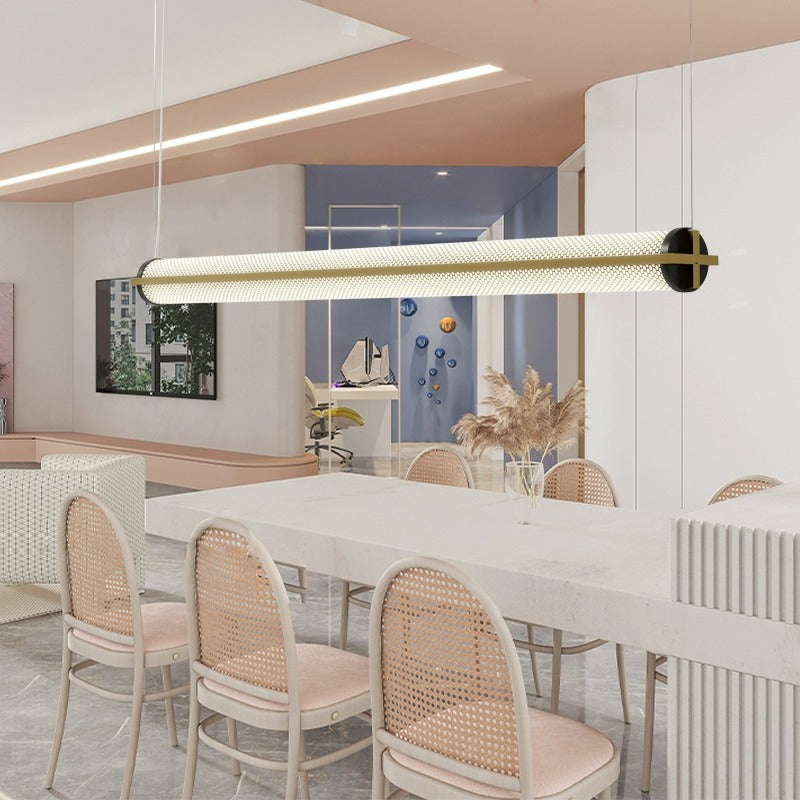 Jaraldin Modern Lux Metal Grill Linear Pendant Lamp