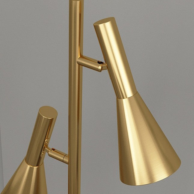 Zerath Modern Twin Cone Floor Lamp