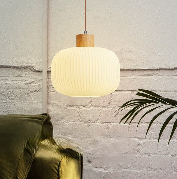 Durelle Ribbed Glass Pendant Light