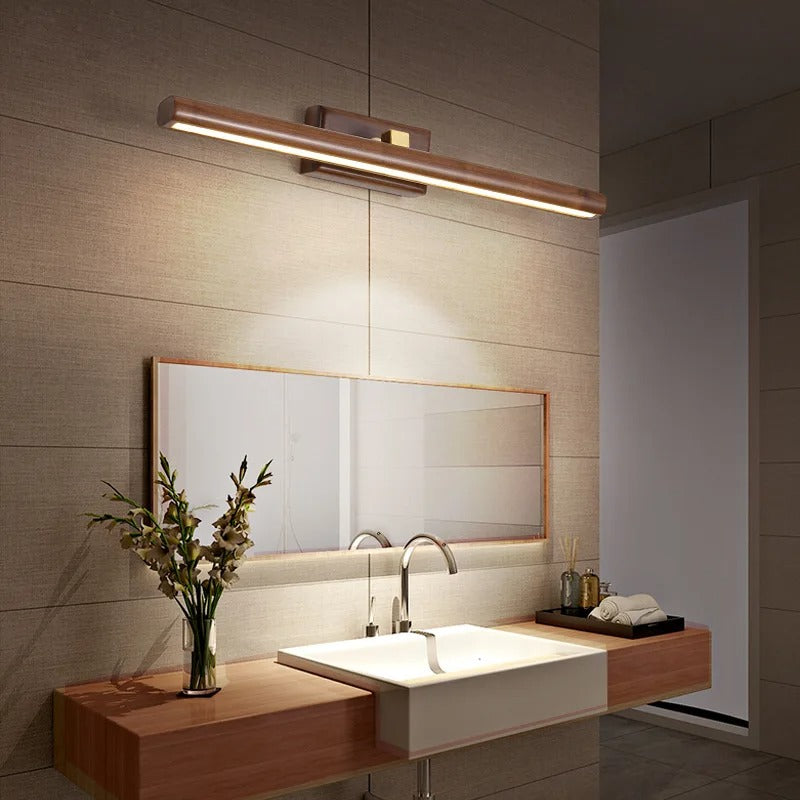 Brynjulf Scandinavian Rotating Bar Wooden Wall Lamp