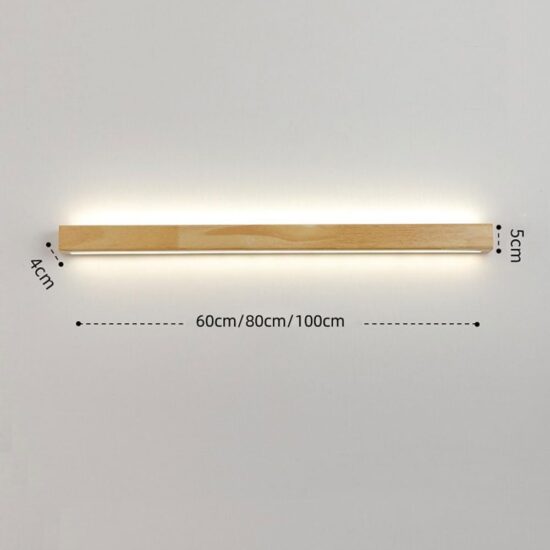 Absalomit Scandinavian Wooden Sleek Bar Wall Lamp