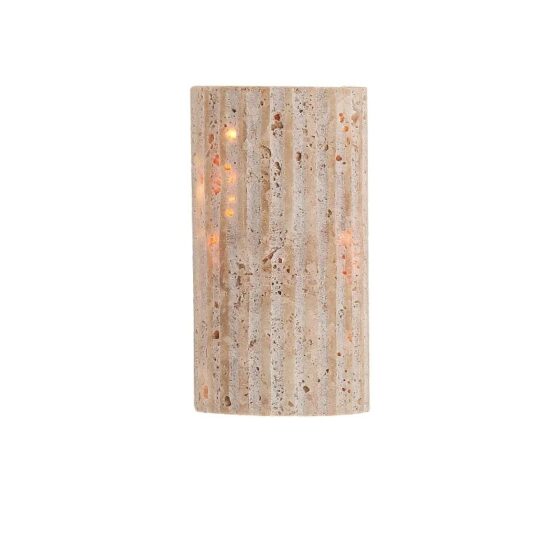Holmquist Wabi-Sabi Travertine Stone Wall Lamp