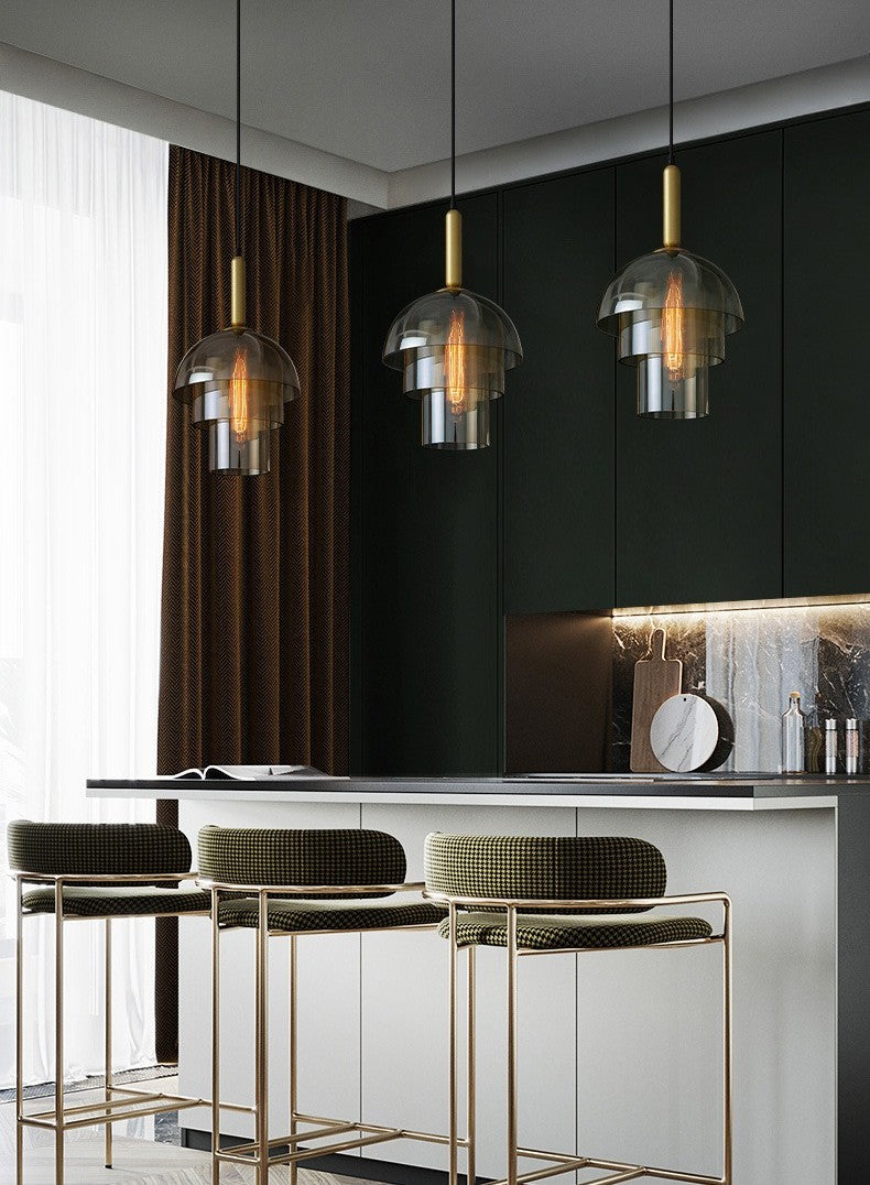 Thenvor Amber Mist Pendant Light