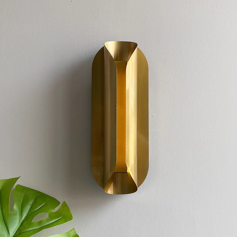 Prusunna Modern Sleek Folds Wall Light