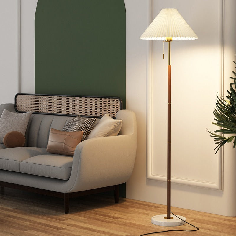 Tavira Pleated Cone Floor Lamp
