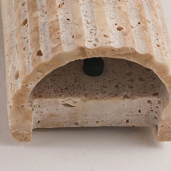 Holmquist Wabi-Sabi Travertine Stone Wall Lamp