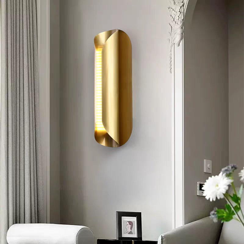 Prusunna Modern Sleek Folds Wall Light