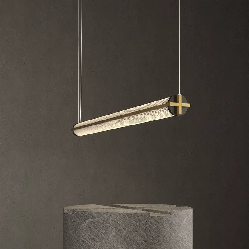 Jaraldin Modern Lux Metal Grill Linear Pendant Lamp