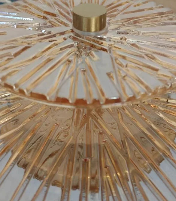 LED Double Layers Copper Glass Wall Light