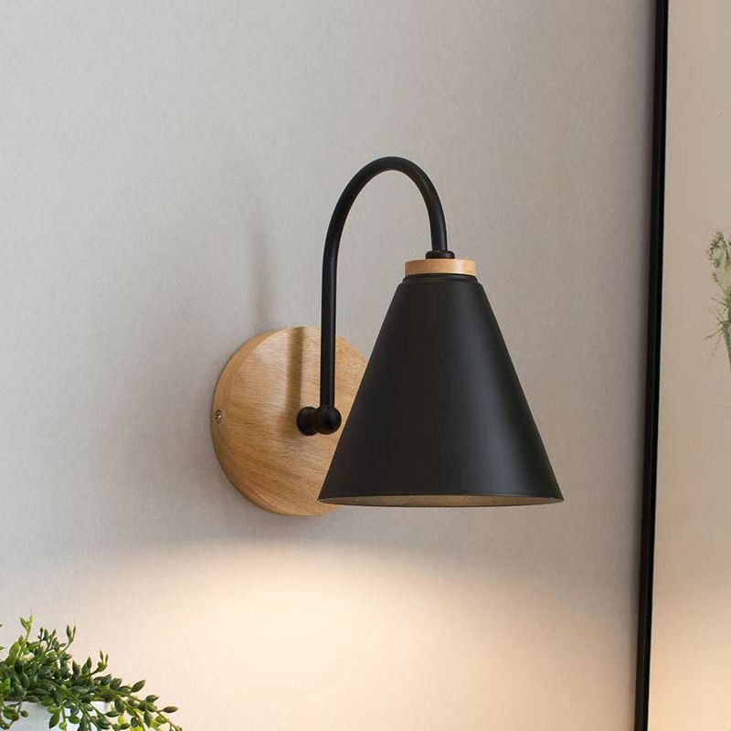 Malrik Scandinavian Cone Curve Wall Light