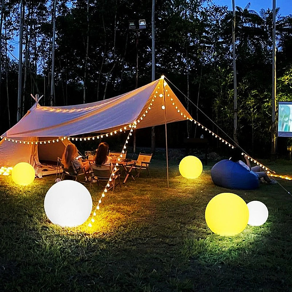 Luashoodom Round Globe Ball Outdoor Decorative Floor Lamp
