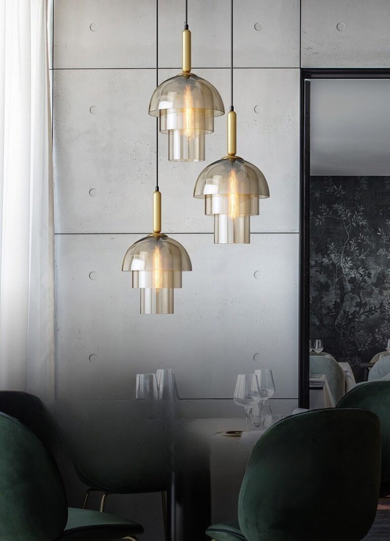 Thenvor Amber Mist Pendant Light