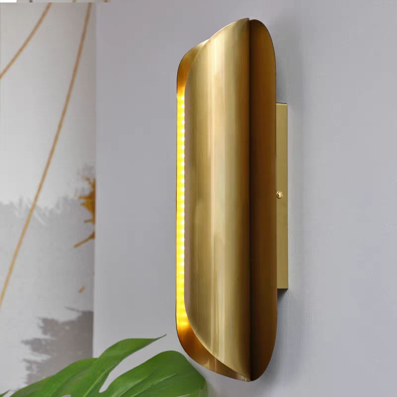 Prusunna Modern Sleek Folds Wall Light