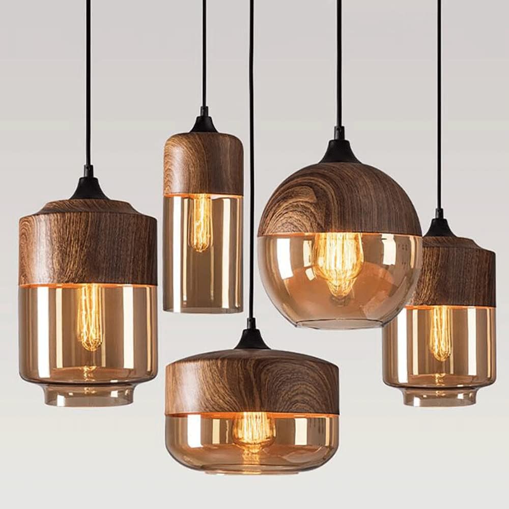 Emblari Scandinavian Glass Jar Pendant Lamp