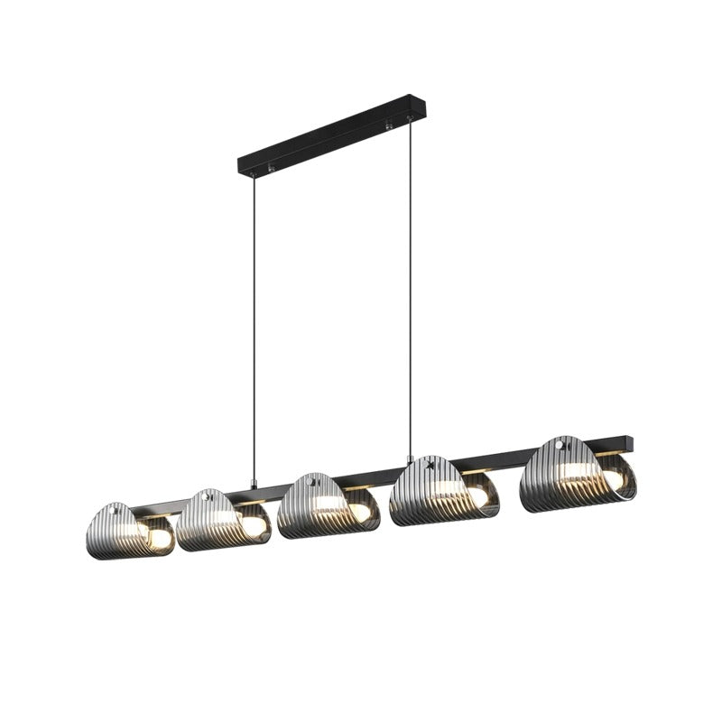 Eyvinsa Striped Glass Sheet Linear Pendant Light