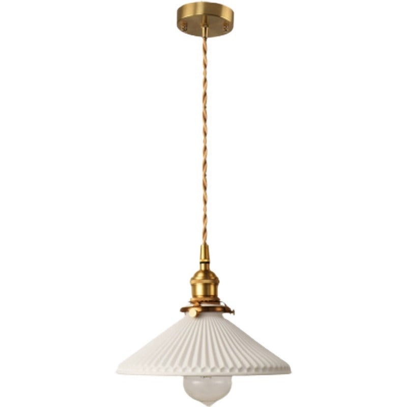 Elvryn Ceramic Rib Pendant Light