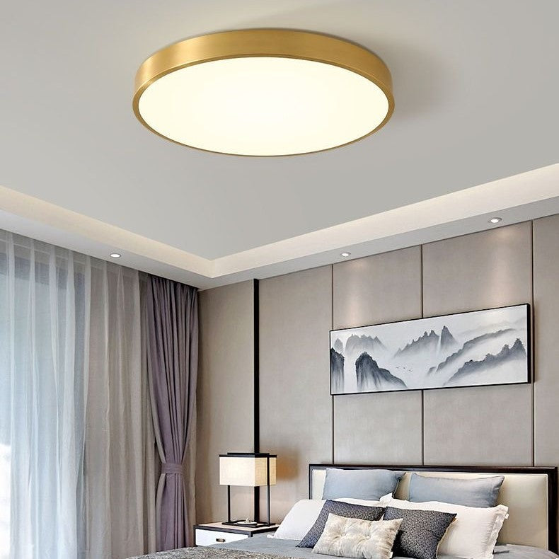 Gundanna Brass Slim Round Ceiling Light