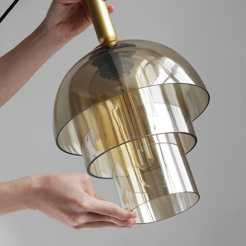Thenvor Amber Mist Pendant Light