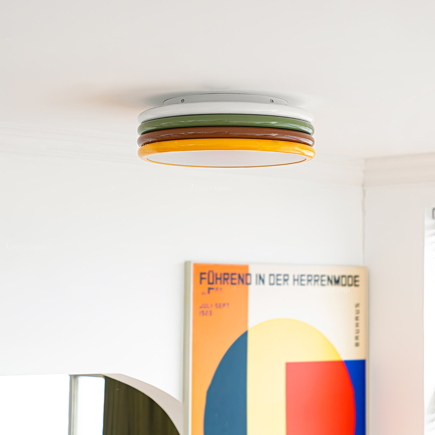 Yupizza Modern Colourful Ring Stacks Ceiling Lamp
