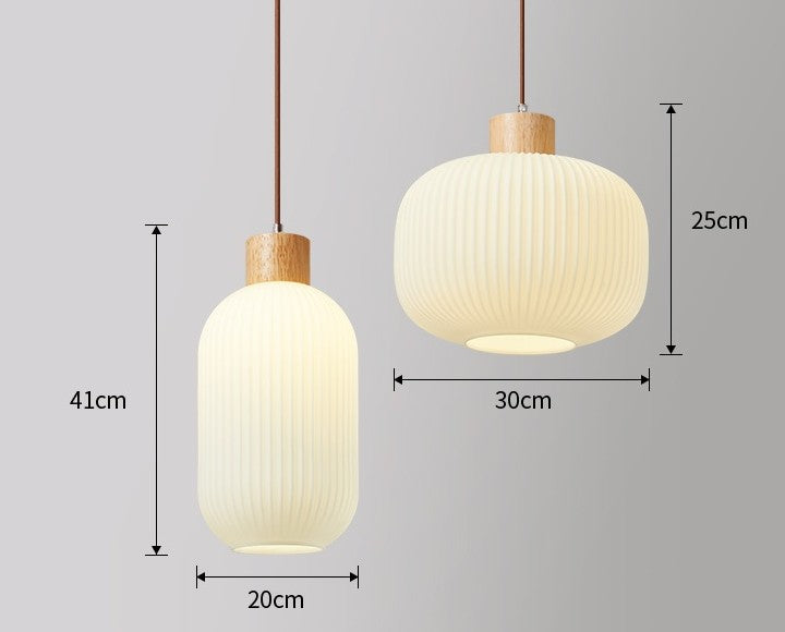 Durelle Ribbed Glass Pendant Light