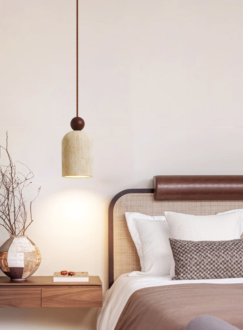 Tavira Stone Bell Pendant Light