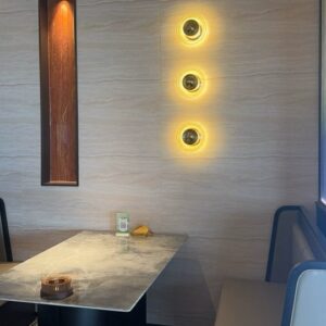 Tove Retro Brass Halo Wall Lamp