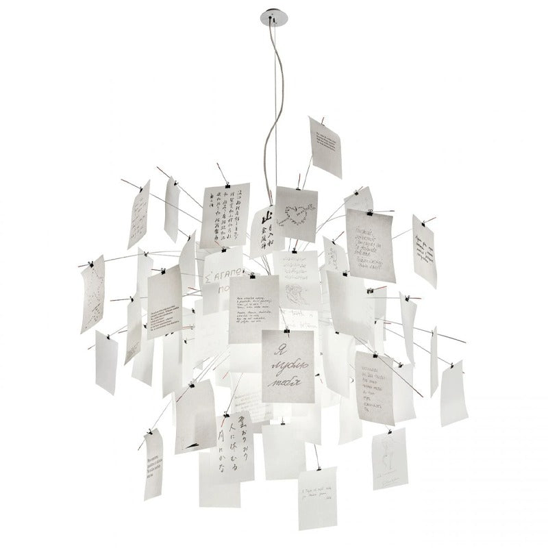 Zelmer Artistic Paper Notes Frenzy Chandelier Light