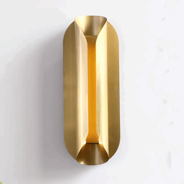 Prusunna Modern Sleek Folds Wall Light
