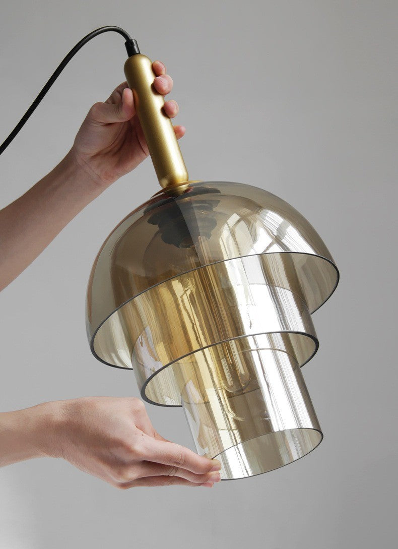 Thenvor Amber Mist Pendant Light