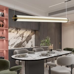 Jaraldin Modern Lux Metal Grill Linear Pendant Lamp