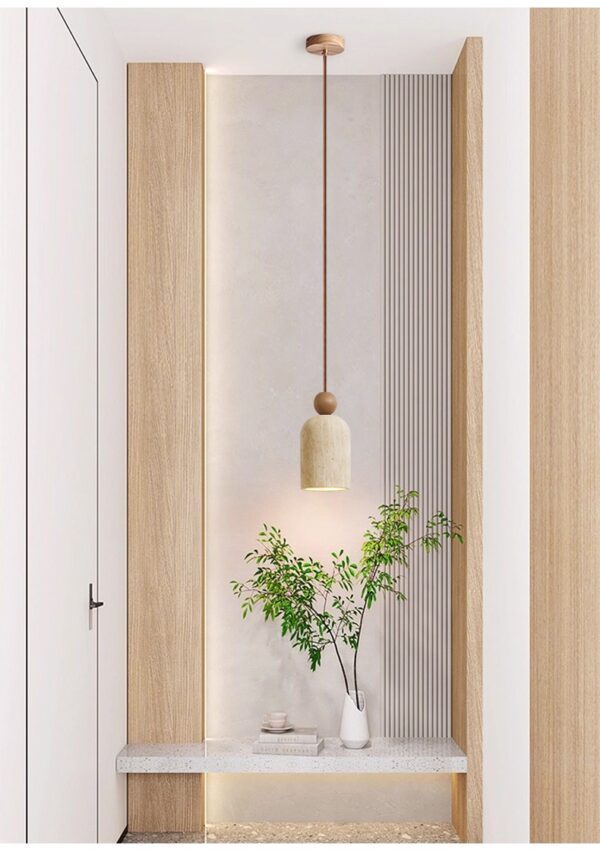 Tavira Stone Bell Pendant Light