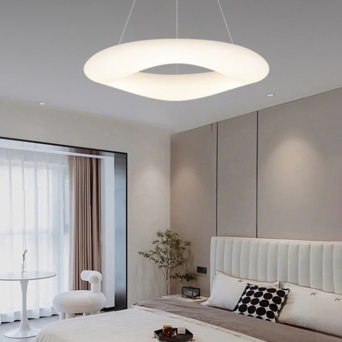 Cadurie Modern Organic Flow Ring Pendant Light