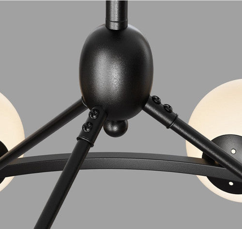 LED Retro Middle Ages Metal Glass Pendant Light