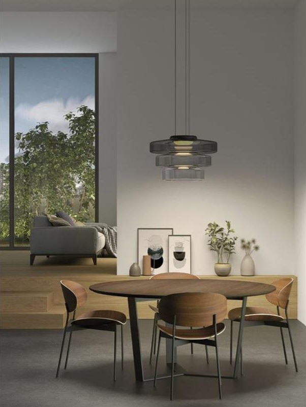 Averin Futuristic Mist Ring Pendant Light