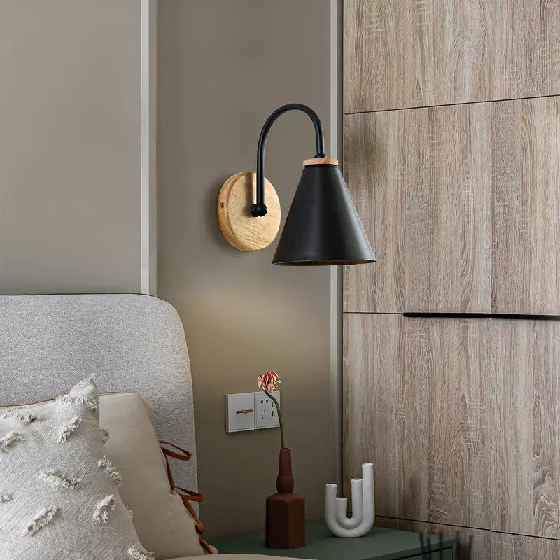 Malrik Scandinavian Cone Curve Wall Light