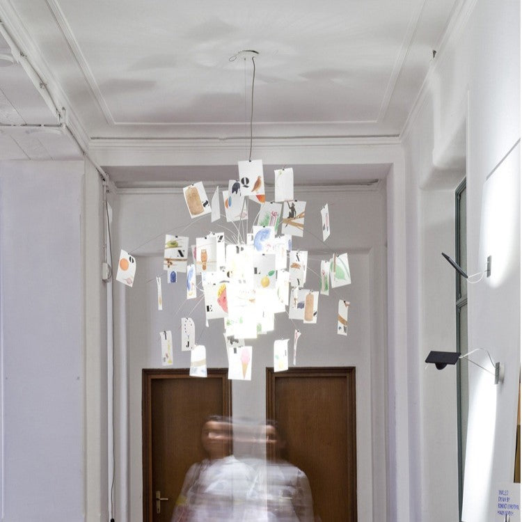 Zelmer Artistic Paper Notes Frenzy Chandelier Light