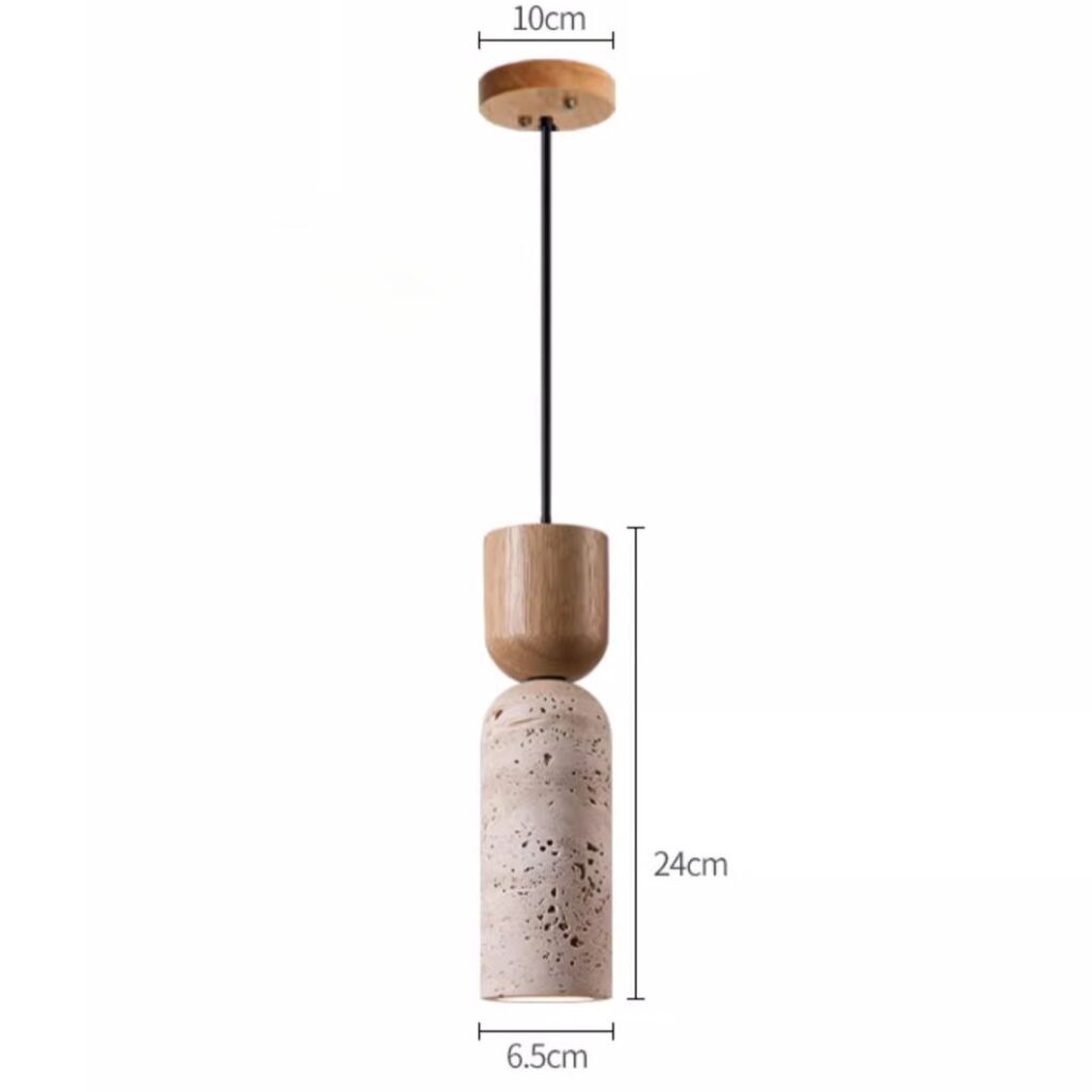 Caelun Stone Cylinder Pendant Light