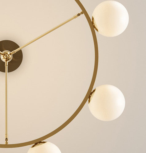 LED Retro Middle Ages Metal Glass Pendant Light