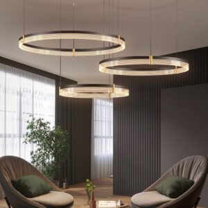 Sigrid Halo Tiered Ring Pendant Light