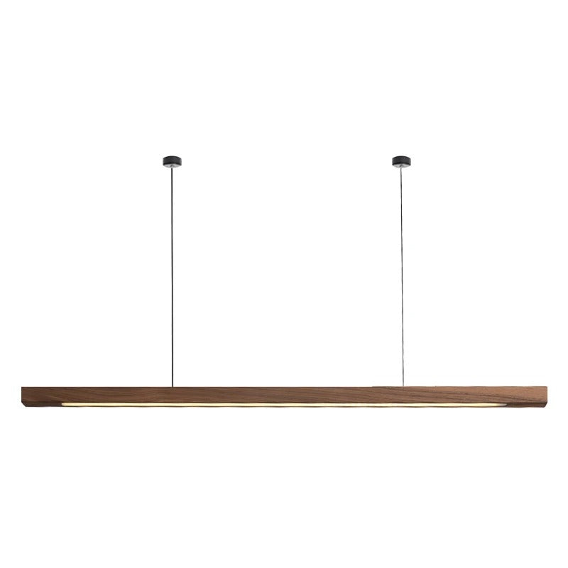 Reetohn Rectangular Slim Wood Linear Hanging Lamp