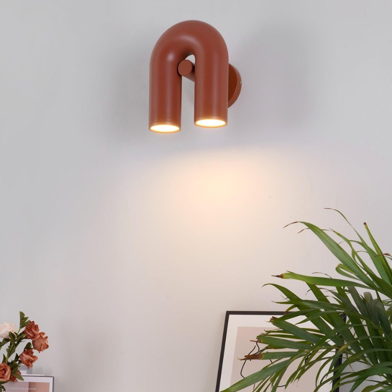 Isaksson Modern Inverted U-Loop Pipe Wall Lamp
