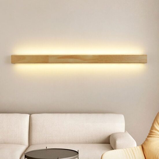 Absalomit Scandinavian Wooden Sleek Bar Wall Lamp