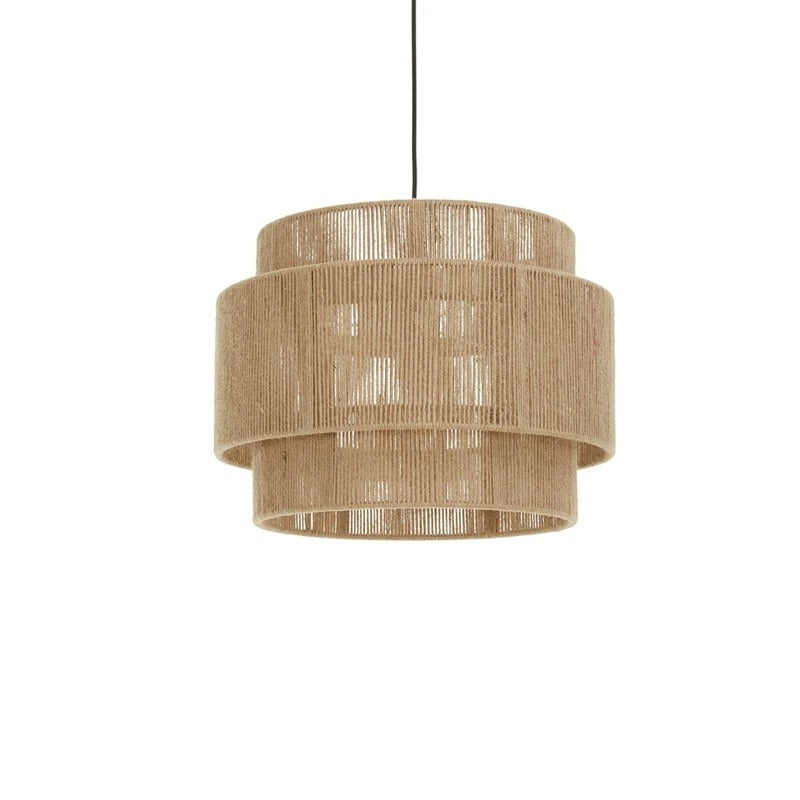 Kristoda Triple Layered Rope Drum Pendant Lamp