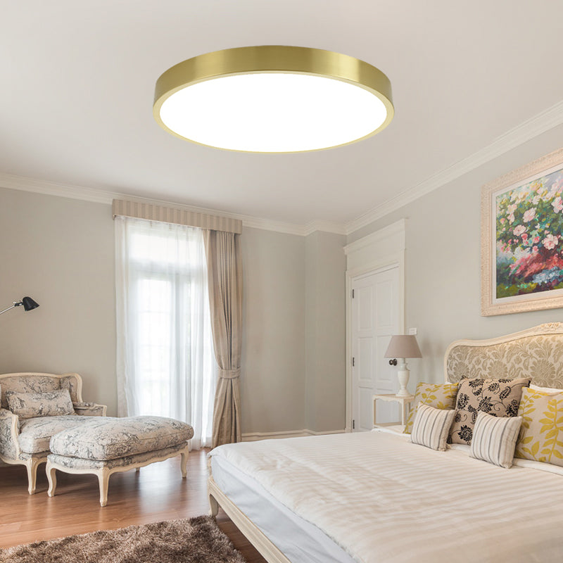 Gundanna Brass Slim Round Ceiling Light