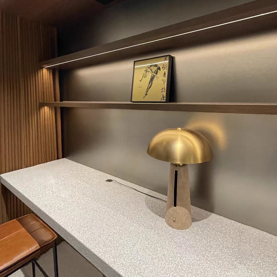 Thyra Dome-Top Sculptural Table Lamp