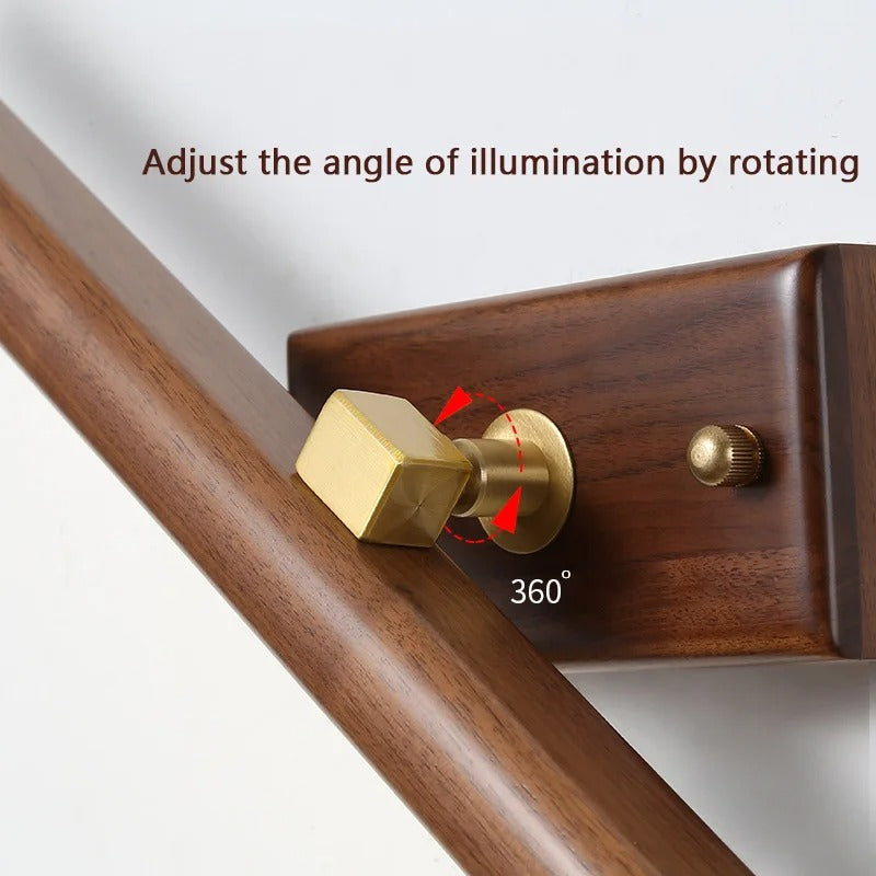 Brynjulf Scandinavian Rotating Bar Wooden Wall Lamp