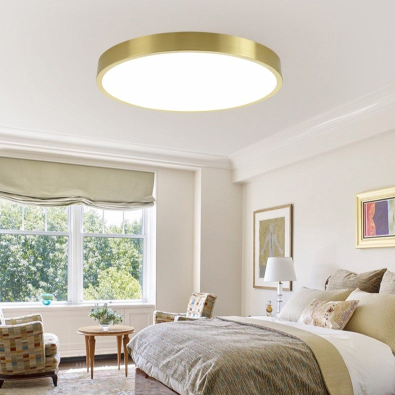 Gundanna Brass Slim Round Ceiling Light