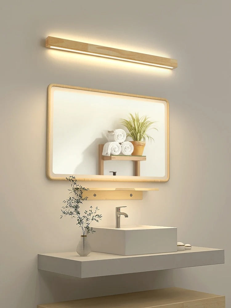 Absalomit Scandinavian Wooden Sleek Bar Wall Lamp