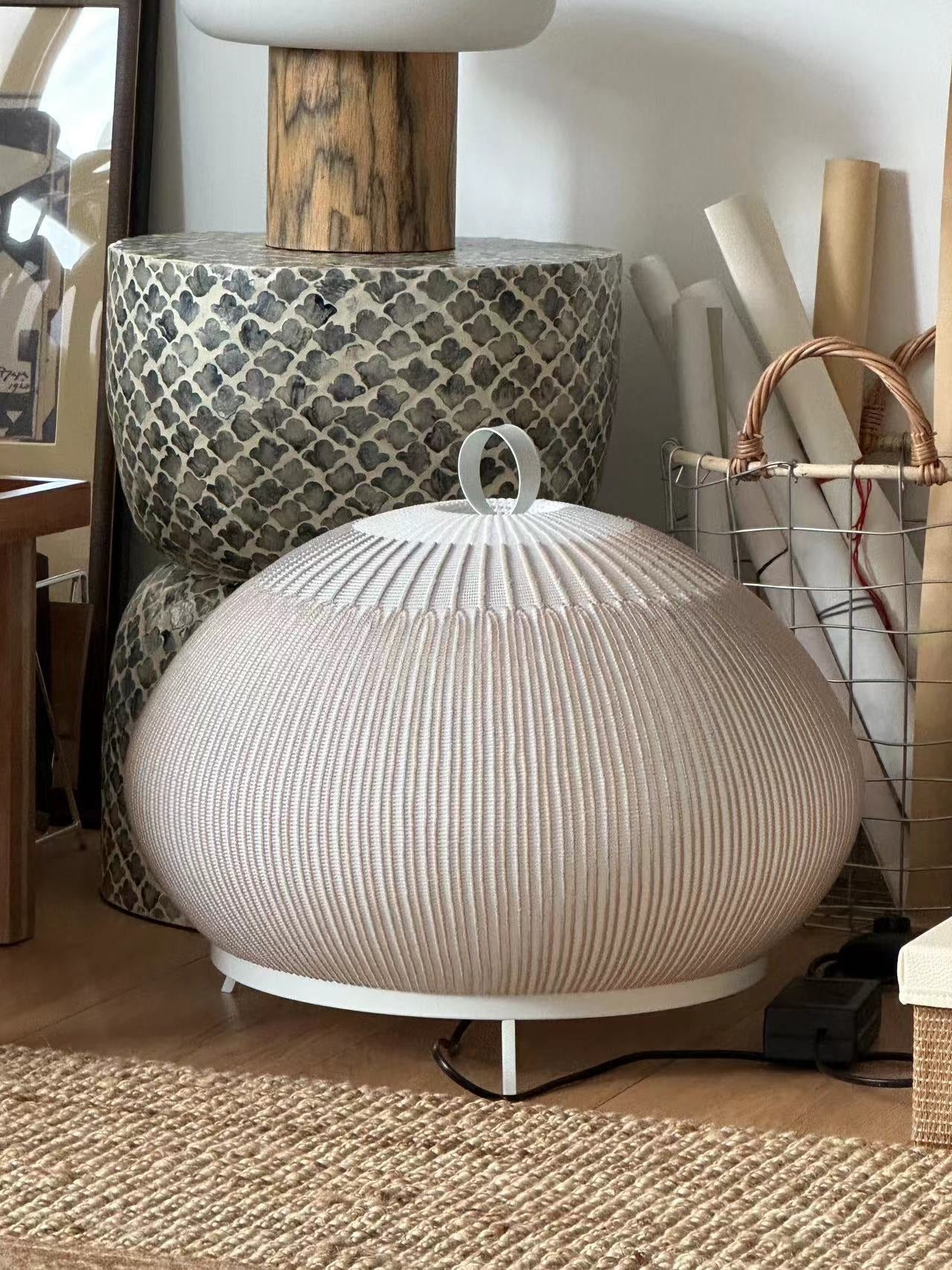 Hinnori Knitted Fabric Shade Floor Lamp