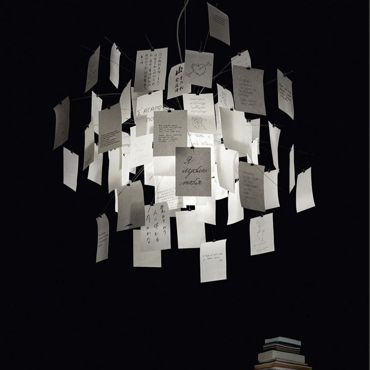 Zelmer Artistic Paper Notes Frenzy Chandelier Light